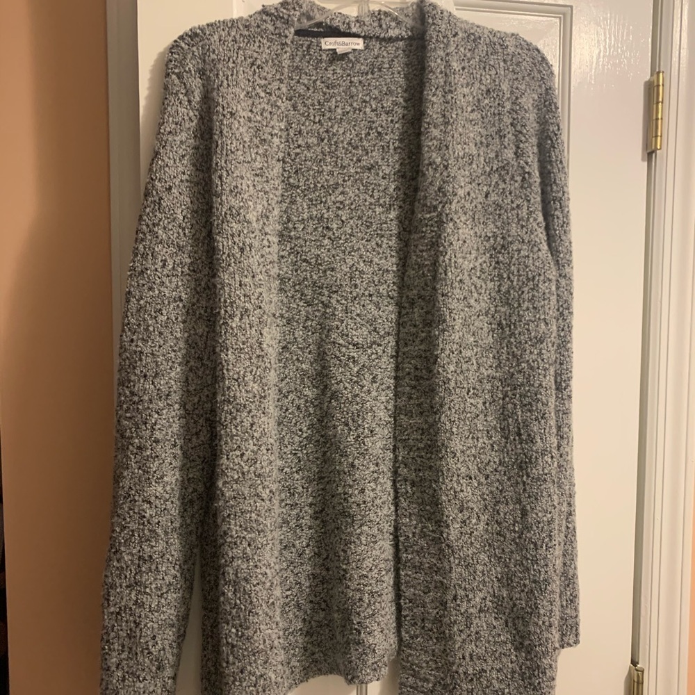 NWOT!! Croft & Barrow Grey Open Cardigan